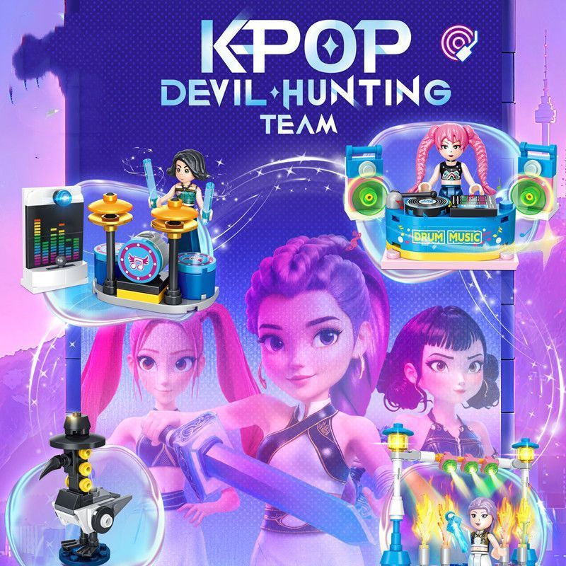 KPOP Devil Hunting Building Blocks Castle Stage Set - Girls Đồ chơi giáo dục lắp ráp, Quà tặng sưu t