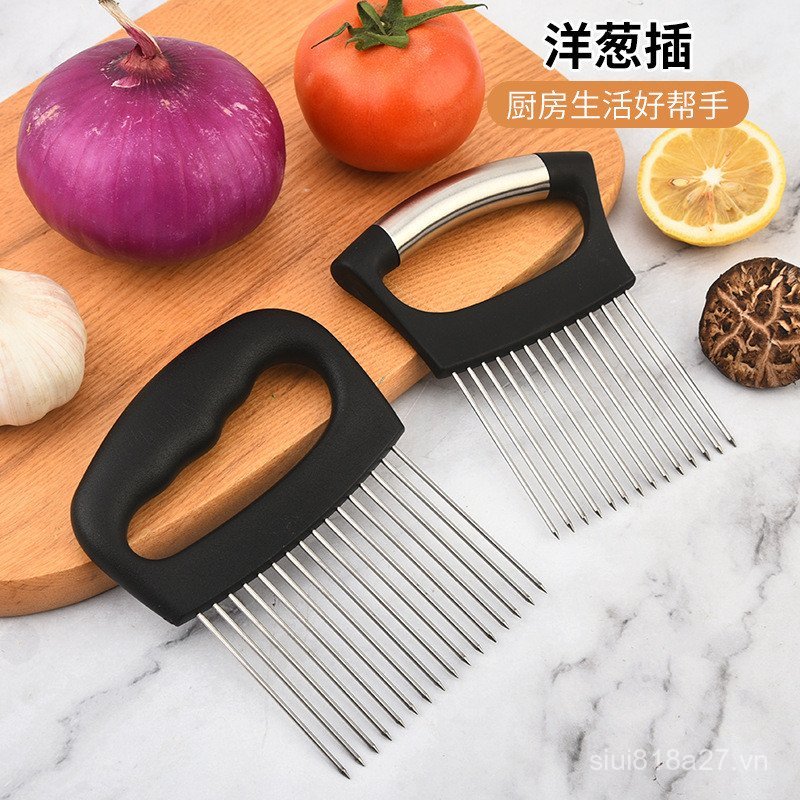304 Hành Nĩa Dụng Cụ Nhà Bếp Rời Thịt Kim Thép Không Gỉ Hành Kim Giữ Trái Cây Rau Hành Thái JJFT