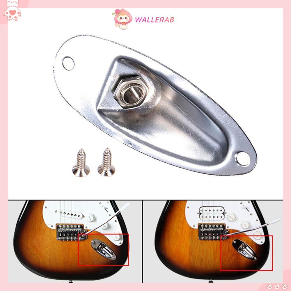 Tấm Jack Guitar WALLERAB, Ổ Cắm Jack Hình Thuyền Jack Ổ Cắm Guitar Đầu Vào, Linh Kiện Thay Thế 6.35m
