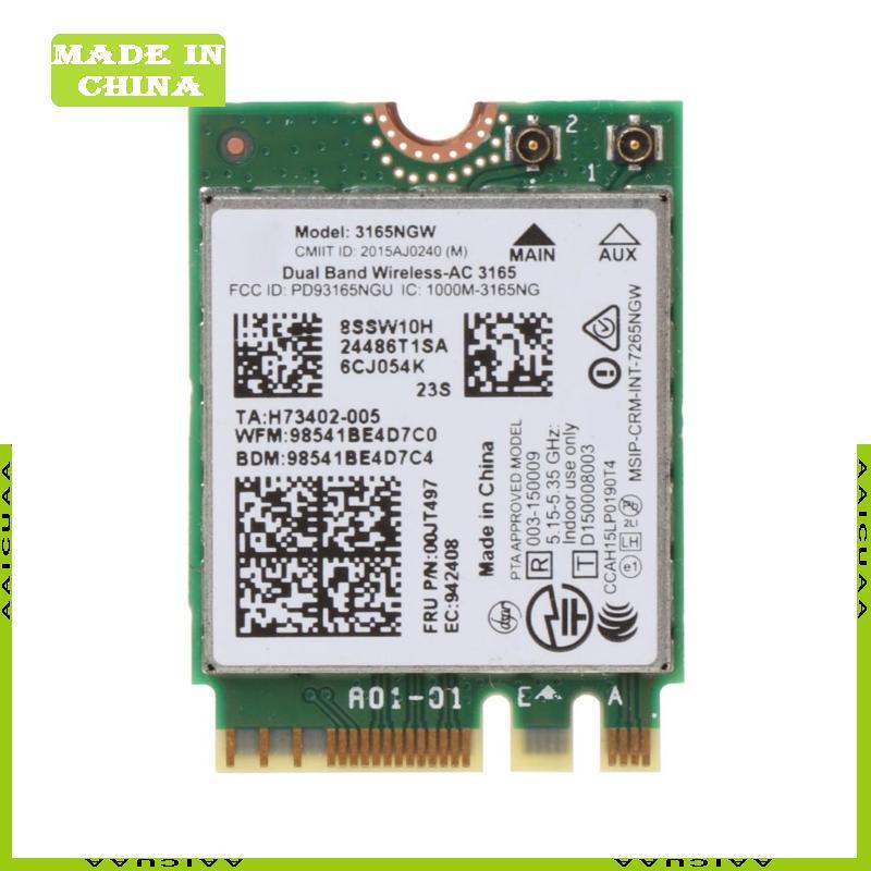 AA 2 4G 5G NGFF cho thẻ Wifi M 2 3165NGW Thẻ AC không dây băng tần kép 802 11