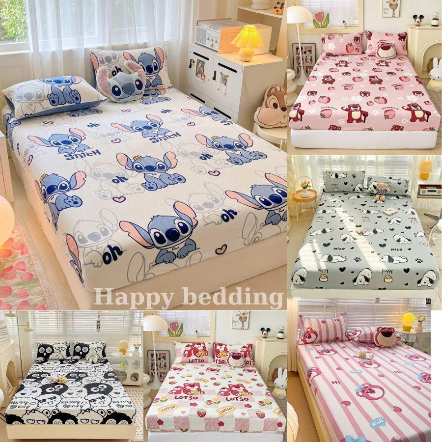Bộ Ga Gối Trải Giường Cotton Poly 3 Món, Ga Giường + 2 Vỏ Gối, Kích Thước 1m2x2m, 1m6x2m, 1m8x2m, 1m