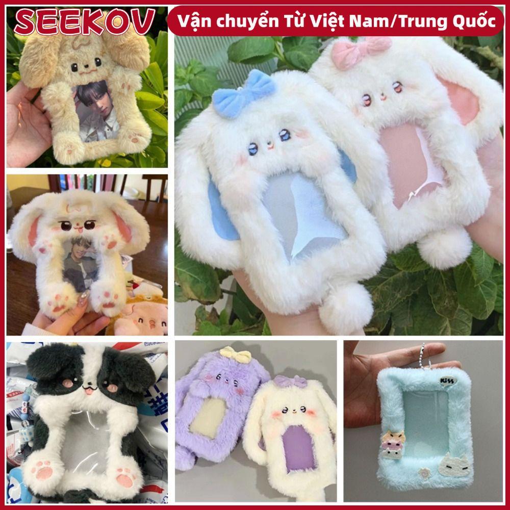 Hộp đựng thẻ ảnh SEEKOV, Photocard thỏ / chó / mèo đa chức năng, Thỏ tai lớn chất lượng cao / Quà tặ