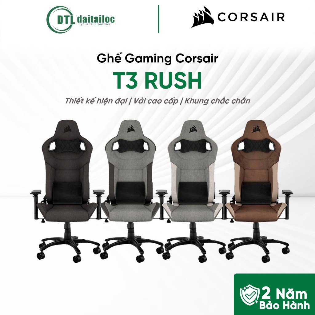 Ghế Gaming Corsair T3 RUSH | Chính hãng | Bảo hành 24 tháng