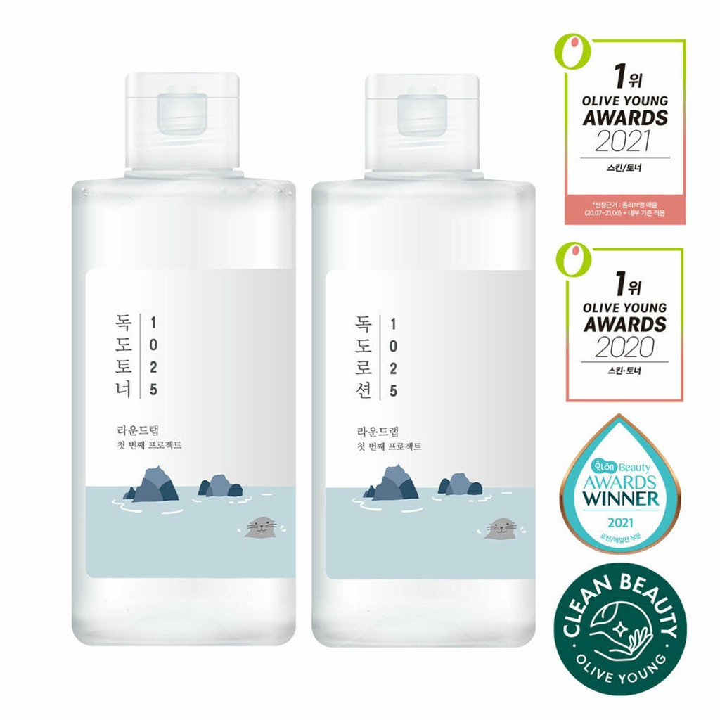 [ROUND LAB] 1025 Dokdo Toner 200mL + 1025 Dokdo Lotion 200mL / ROUNDLAB