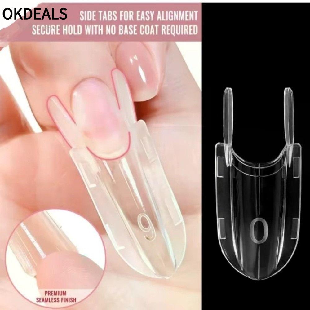 OKDEALS Dual Nail Forms, Top & Bottom Rocket Shape Nail Forms, Bền bỉ Có thể tái sử dụng 30 chiếc Mở