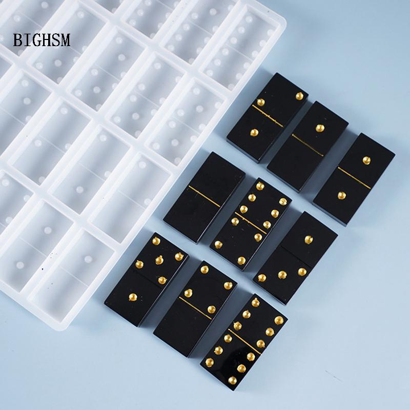 BIGHSM Pha Lê Nhựa Dính Trò Chơi Khuôn DIY Dụng Cụ Làm Dominos Đúc Khuôn Silicon Martijn