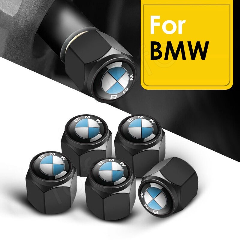 HZ 5 Cái / bộ BMW Lốp Xe Ô Tô Nắp Van Bánh Xe Thép Không Gỉ Thân Mũ Không Khí Mô Hình Đa Năng Cho Xe