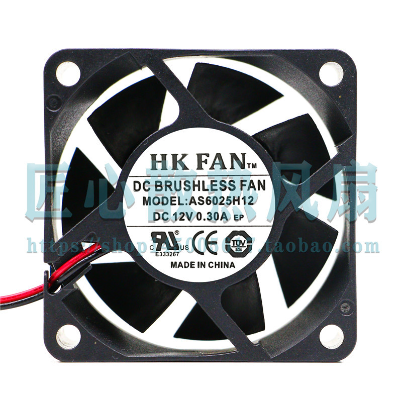 🇾 米 HKFAN AS6025H12 QUẠT DC 12V 0.30A 6025 ❈ ❈ 🍎 ❈ 6CM / ❈ ❈