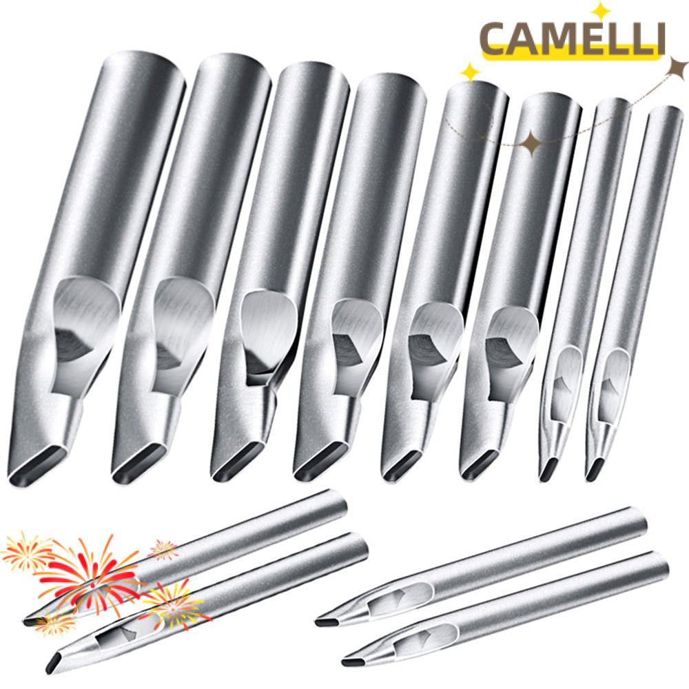 CAMELLIK3 1 Cái Máy Đấm Lỗ Da, Dụng Cụ DIY Thủ Công Lỗ Hình Bầu Dục Đục Lỗ, Lỗ Rỗng Dây Da Thép Elli