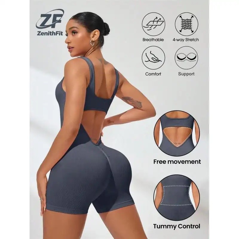 Liền mạch Backless Yoga Body Body Hỗ trợ thắt lưng Slim Fit Thể thao