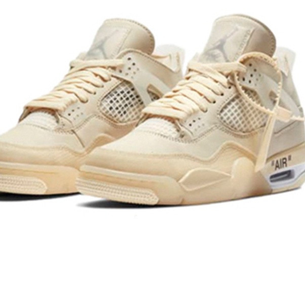 Giảm Giá 1 Air 4 Off-White x AJ4 WMNS AJ4 OW Giày Thể Thao Thấp Giày Nữ Thoáng Khí Thường Ngày Chạy 