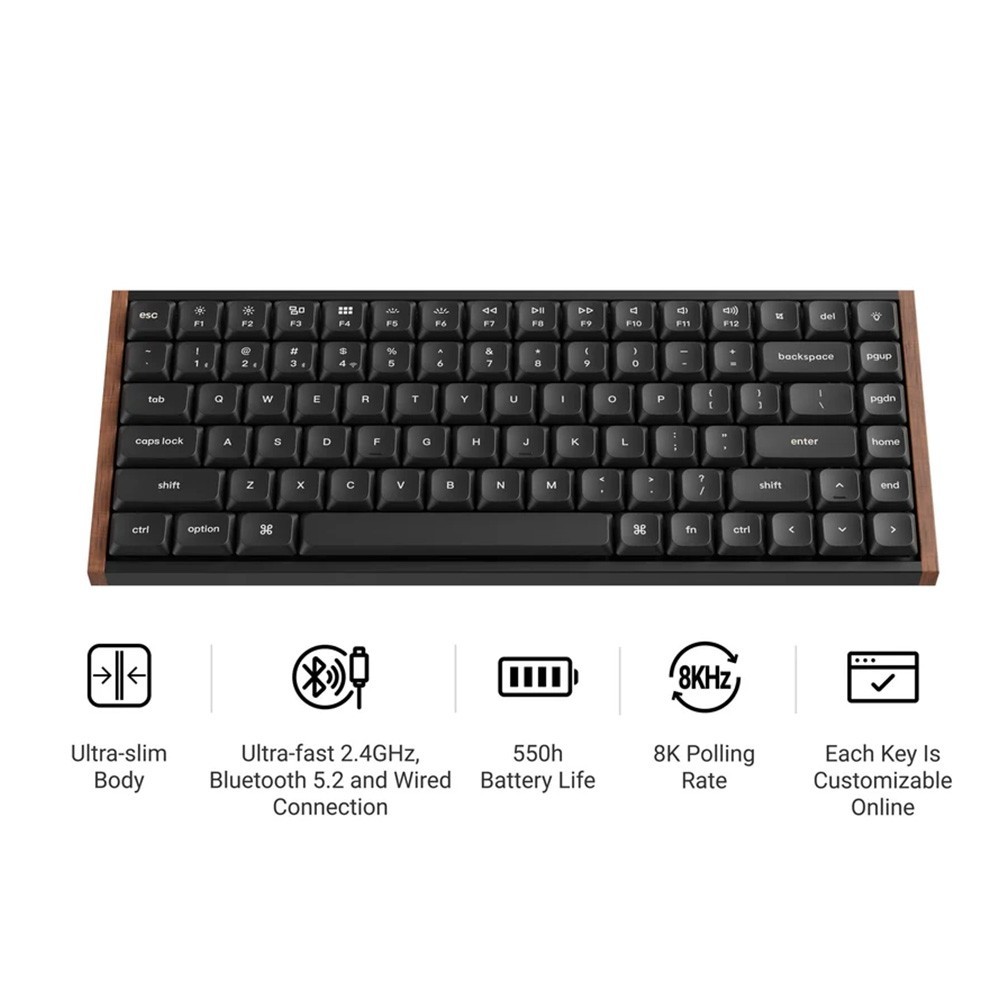 Bàn phím gaming Keychron K3U - K3 Ultra 8K ZMK RGB Hotswap ( KEYKCH00169 ) - Hàng Chính Hãng
