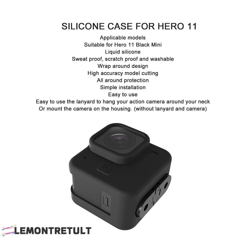 LEMONTRETULT Full Housing, Bảo vệ silicon chống mồ hôi mềm mại và thoải mái, Camera chống nước chống