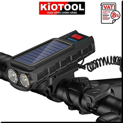 Đèn xe đạp thể thao Kiotool năng lượng mặt trời 300Lm 2 led siêu sáng