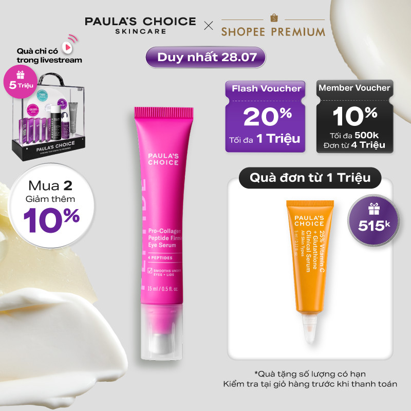 Tinh chất dưỡng mắt giảm nếp nhăn Paula's Choice Pro-Collagen Peptide Firming Eye Serum 15ml 1080