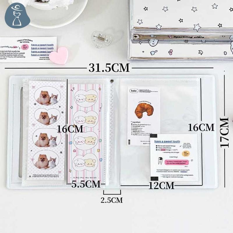 [PANDAB] Phim Hoạt Hình 4 Lưới Idol Card Photo Booth Album Cho 40 Chiếc 2x6 Inch Dải Ảnh Đánh Dấu Tr