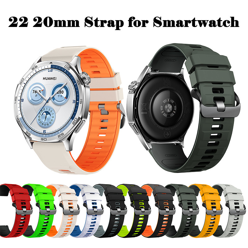 Dây đeo thể thao silicon 20 22mm cho Garmin 265 255 Vòng đeo tay dây cao su cho Redmi Watch 5 Active