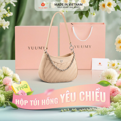 Bộ hộp quà YUUMY (Túi đeo vai nữ YUUMY YN210 + Hộp quà YHQ2 + Túi giấy YTG2 + Túi rút BVR3838 + Thiệp cảm ơn YBT1)