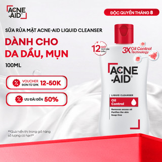 [MUA 1 TẶNG 1] Sữa rửa mặt Acne-Aid Liquid - Giảm nhờn, ngừa mụn (100ml)