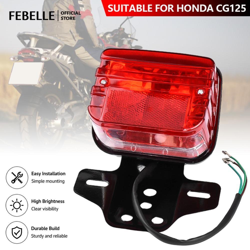 Đèn LED Xe Máy Phanh Đuôi Đèn Hội Cho Xe Honda CG125 ZJ125 CG ATV Đèn Sau Phụ Kiện Thay Thế