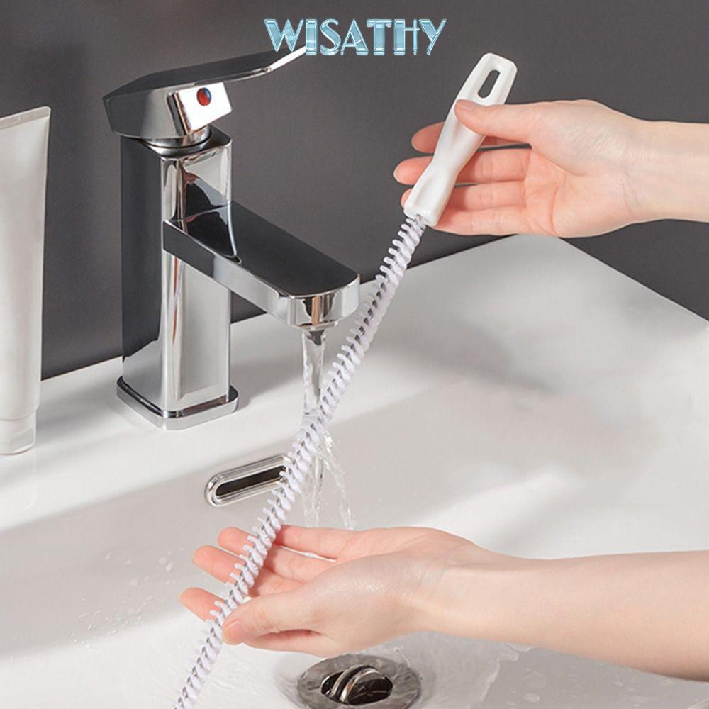 WISHY Ống Nạo vét Bàn Chải Lỗ Tẩy Dụng Cụ Linh Hoạt Bụi Tắc Cắm Ống Thoát Tóc