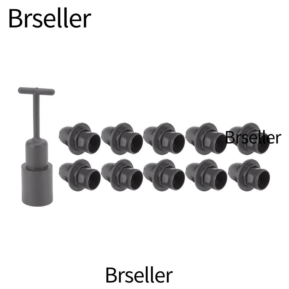BRSELLER 10 CÁI Giá đỡ đèn E14, Ổ cắm đèn E14 đen E14, Ổ cắm đèn ABS trắng E14 bền bỉ DIY lắp ráp