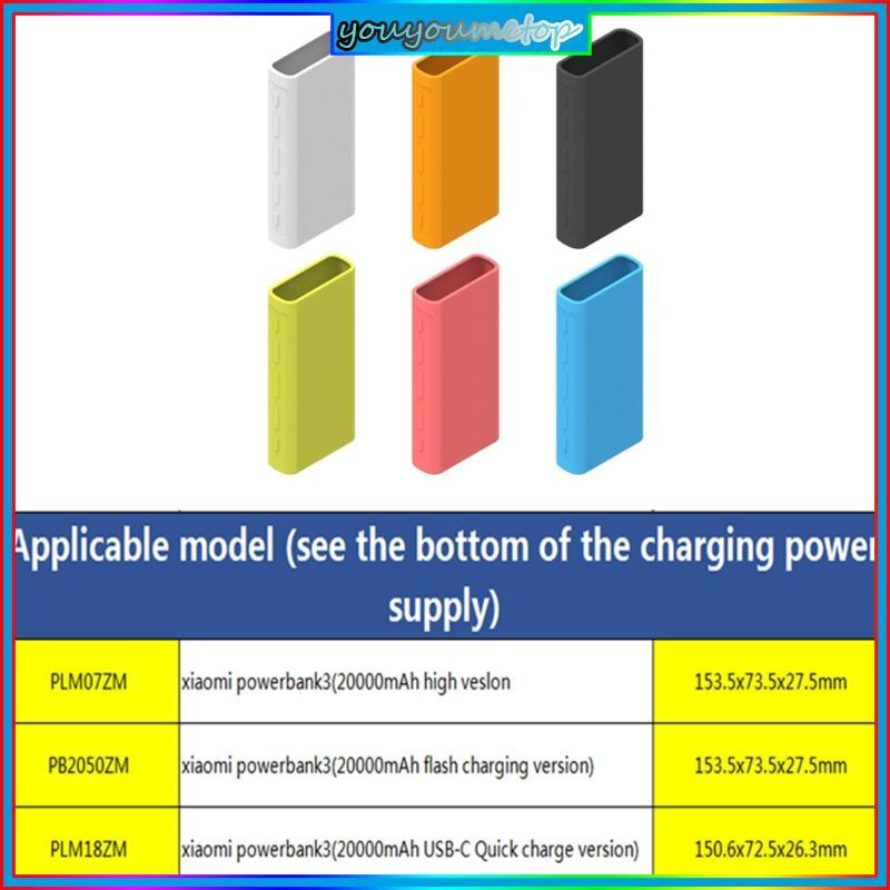 YOUYO Chống Mồ Hôi Tay Tương Thích Cho 20000mAh PLM07ZM PB2050ZM PLM18ZM Vỏ Silicon Chống Va Chạm Ch
