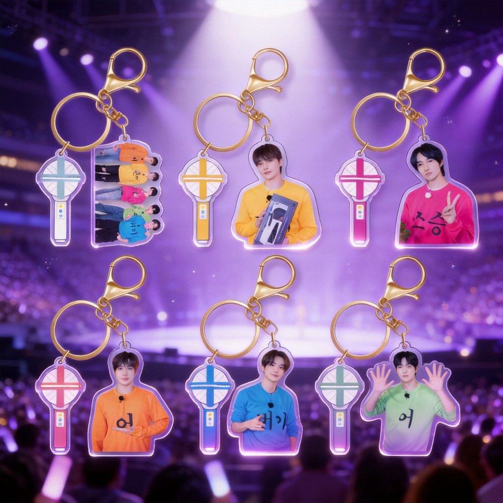 TXT Acrylic Móc Khóa Nam Nhóm Humanoid Móc Khóa Hỗ Trợ Dính Mặt Dây Chuyền Ngôi Sao Hàng Hóa 810alji