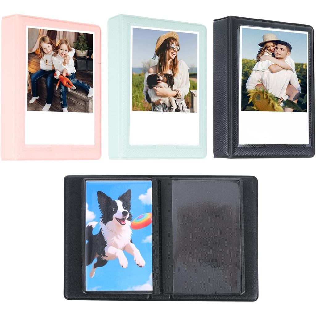 Rainmae 3 Gói Instax Mini Album Ảnh Nhựa Có Thể Tùy Chỉnh 28 Túi Giữ 2x3 Inch Hình Ảnh Cho Fujifilm 