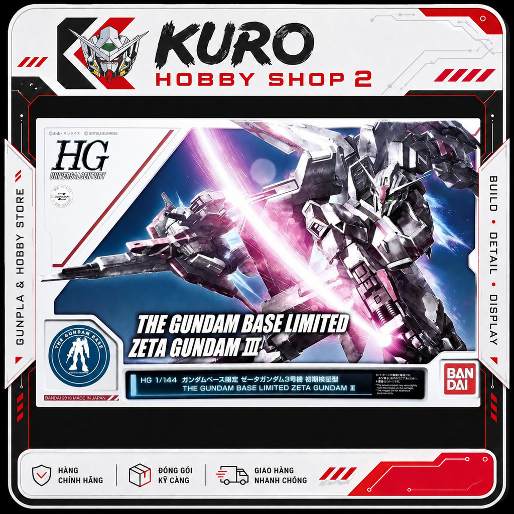 [CÓ SẴN] HG UC 1/144 The Gundam Base Limited Gundam Zeta III - Mô Hình Lắp Ráp Bandai