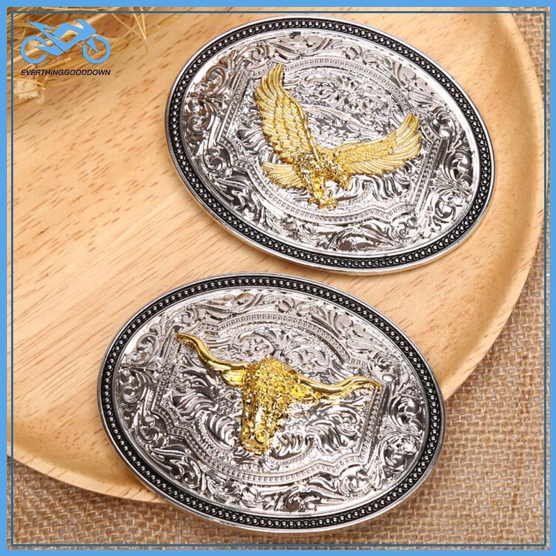 EVER Long Horn Bull Eagle Western Belt Bule Golden Texas Cowboy Western Bules TH