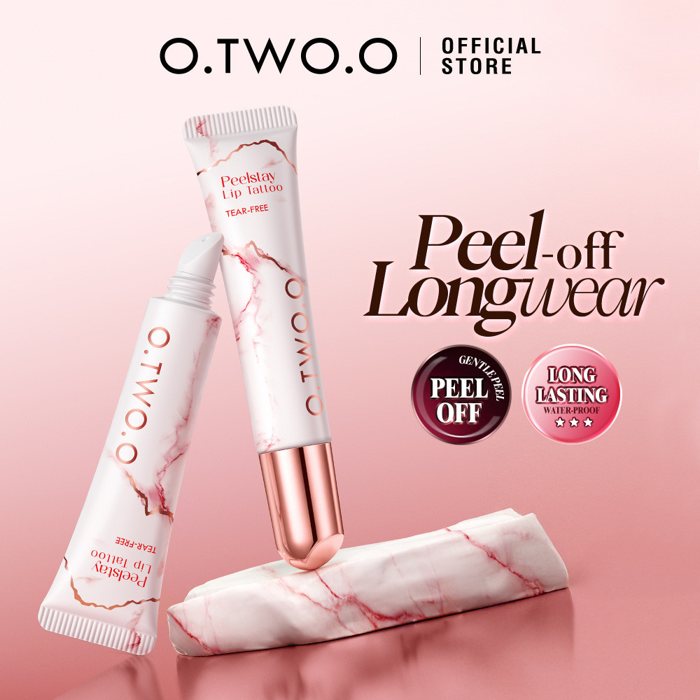 O.TWO.O 2 trong 1 PeelStay Lip Tattoo Lip Stain & Care Nhuộm lâu trôi