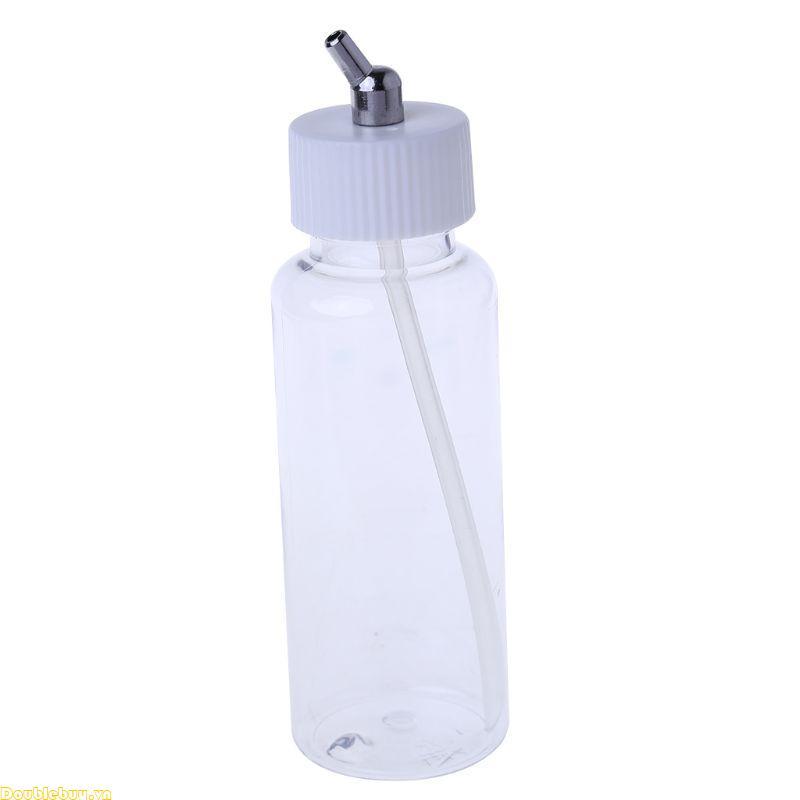 Doublebuy 1 Nhựa 100cc Airbrush Chai Lọ Nắp Adapter Hành Động Kép Siphon Thức Ăn Mới