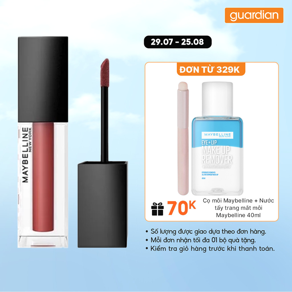 Son Kem Lì Maybelline Sensational Cushion Mattes CM17 Chestnut On Point Hạt Dẻ 6.4ML