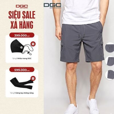 Quần sooc nam SQSBD15M-S - Quần Short cạp chun túi hộp trước tra khóa