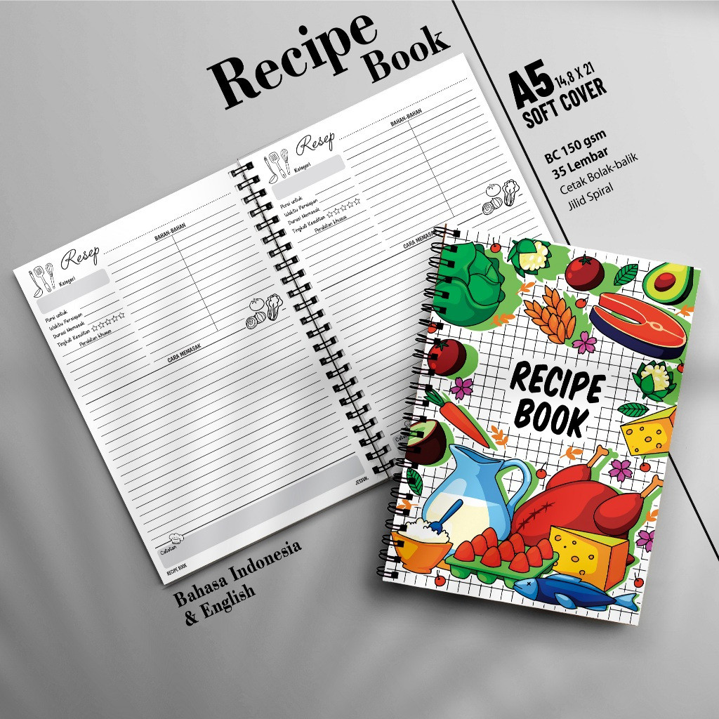 SÁCH RECIPE A5 RECIPE Note BOOK A5 Notebook