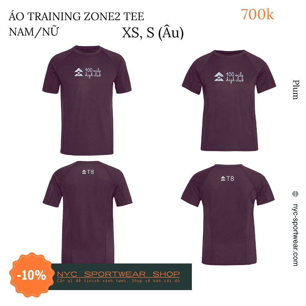 Áo tập T8 Zone2 Tee (Nữ)