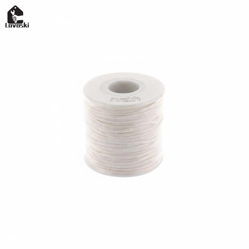 Unwaxed Wick Cord Cắt theo chiều dài Cotton Wick Roll Low Ash Craft Cung cấp cho những người đam mê,