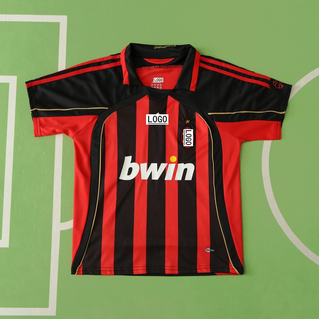 0607 Game Season AC Milan Home Áo đấu trẻ em Áo đơn
