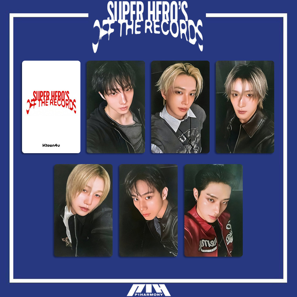 P1Harmony 2026 Lịch Để Bàn Hàng Hóa Photocard Bonus Piperpetual Lịch Để Bàn SUPER HERO RECORDS Photo