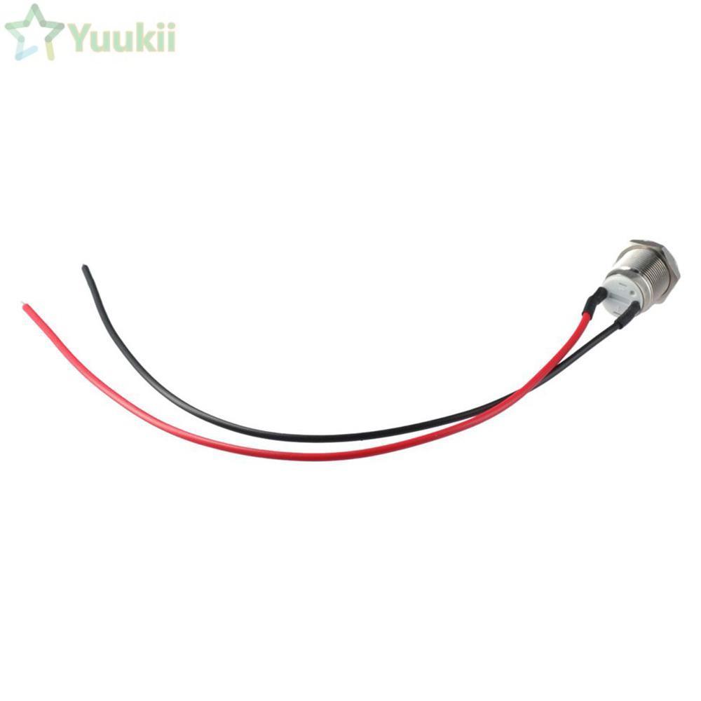 Công tắc nút nhấn tạm thời YUUKII, có sẵn IP65 chống nước, 1 Vỏ đen 12mm thường mở