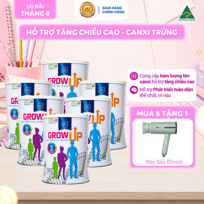 Combo 6 Hộp Sữa Hoàng Gia Úc ROYAL AUSNZ Grow Up Cho Trẻ Từ 3-14 Tuổi (Hộp 20 gói x25g)