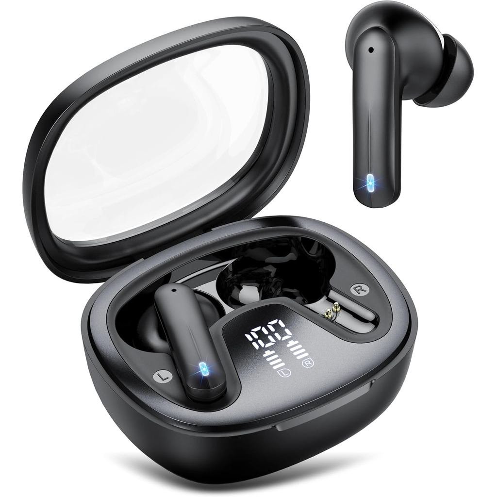 Wireless Earbuds Bluetooth 5.4 in Ear Earbuds HiFi Stereo Headphones, Black
