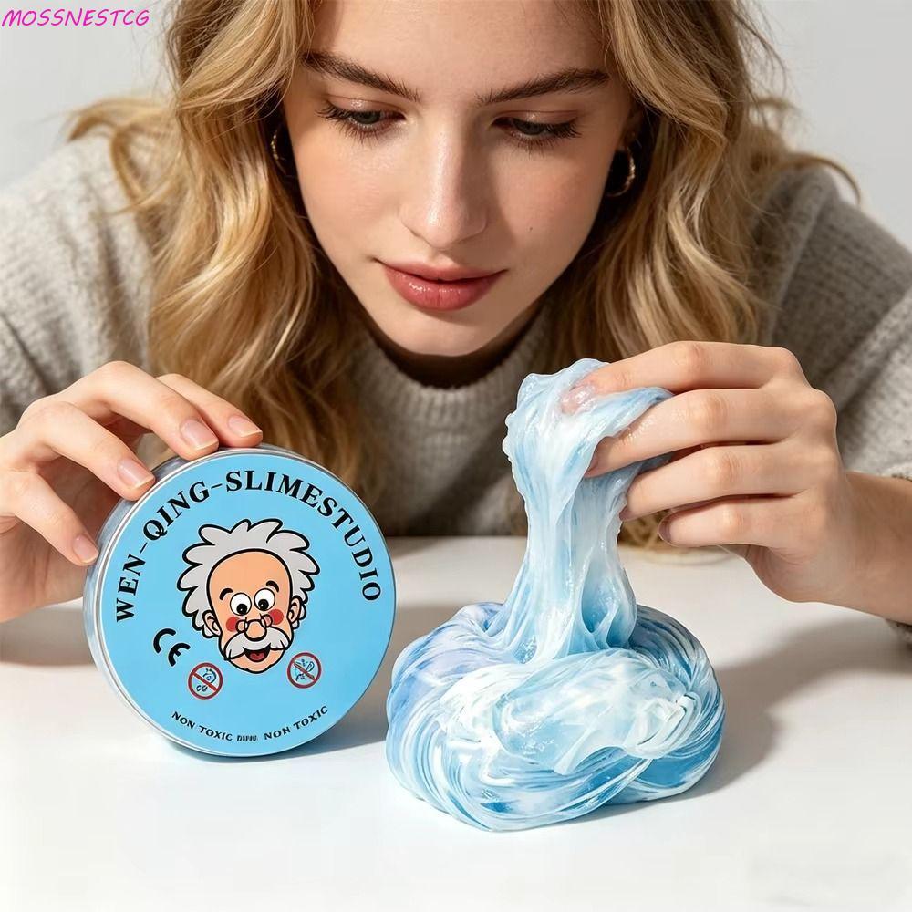 MOSSNESTCG Đồ chơi đất sét lỏng không mới, Slime lỏng trong suốt đầy màu sắc, Squishy Co Giãn Trong 
