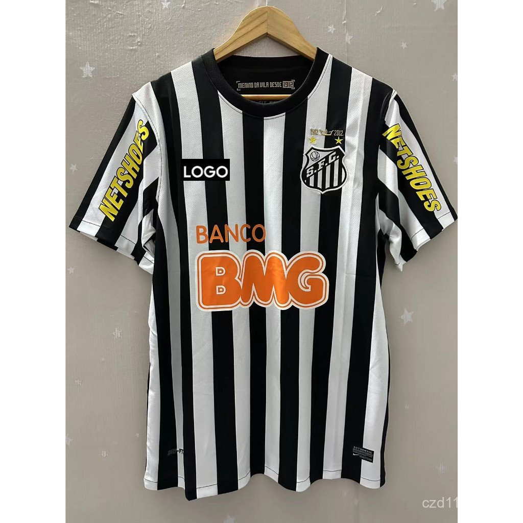 12-13 Santos Sân khách Retro Áo bóng đá tùy chỉnh Áo thun bóng đá NEYMAR JR