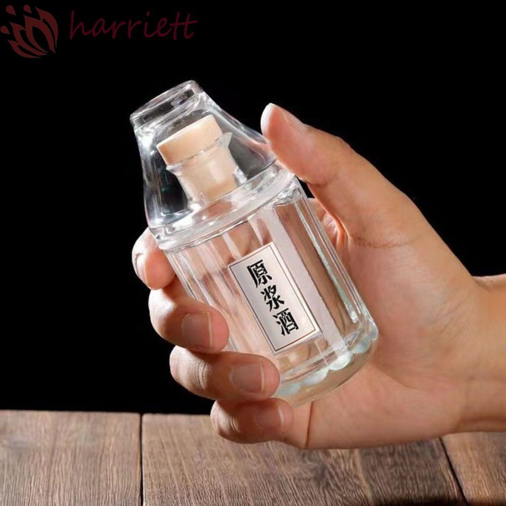 Bình đựng rượu HUNIU, Bình đựng rượu trong suốt 100ML, Chai rượu thủy tinh Mini cổ điển Barware Bour