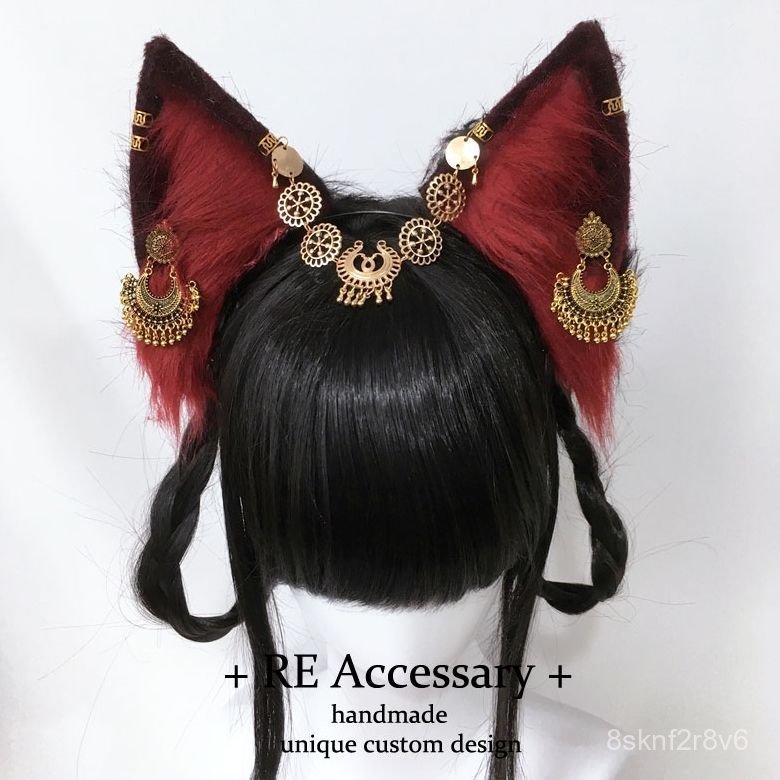 Bộ tai đuôi sói Anubis cosplay phong cách Ai Cập cổ đại đạo cụ chụp ảnh hóa trang độc lạ
