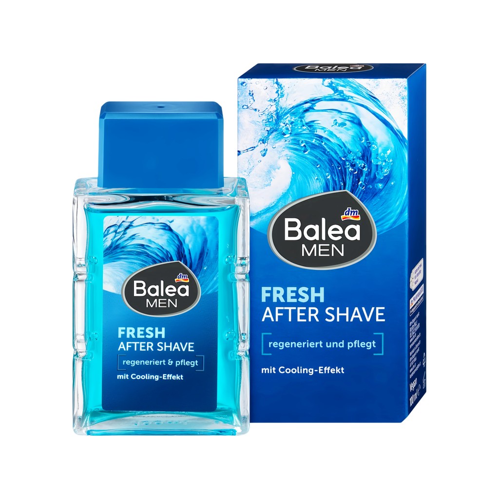 [Boutique] Nước Đức Ba Lê Nam Aftershave Fresh Soothing Cạo Râu Thu Nhỏ Lỗ Chân Lông Làm Mềm Mực 100