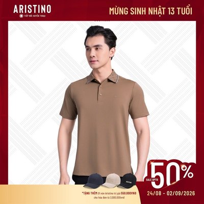 BST Đan Lát Áo Polo Nam Tay Ngắn Aristino Business Họa Tiết Đan Lát Viền Cổ Tinh Tế 1PS026AS2