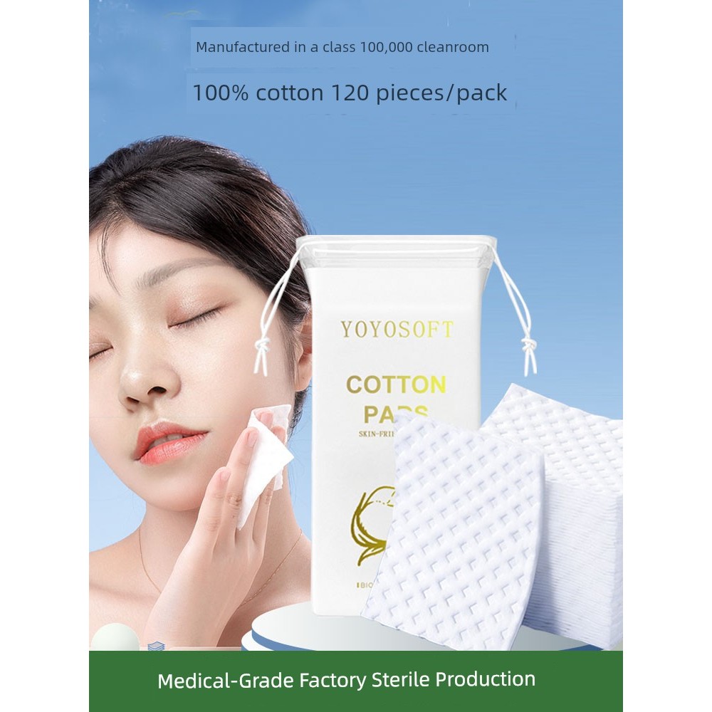 bông tẩy trang lamer đựng bông tẩy trang Bông tẩy trang cotton nguyên chất mềm mại dày hình kim cươn